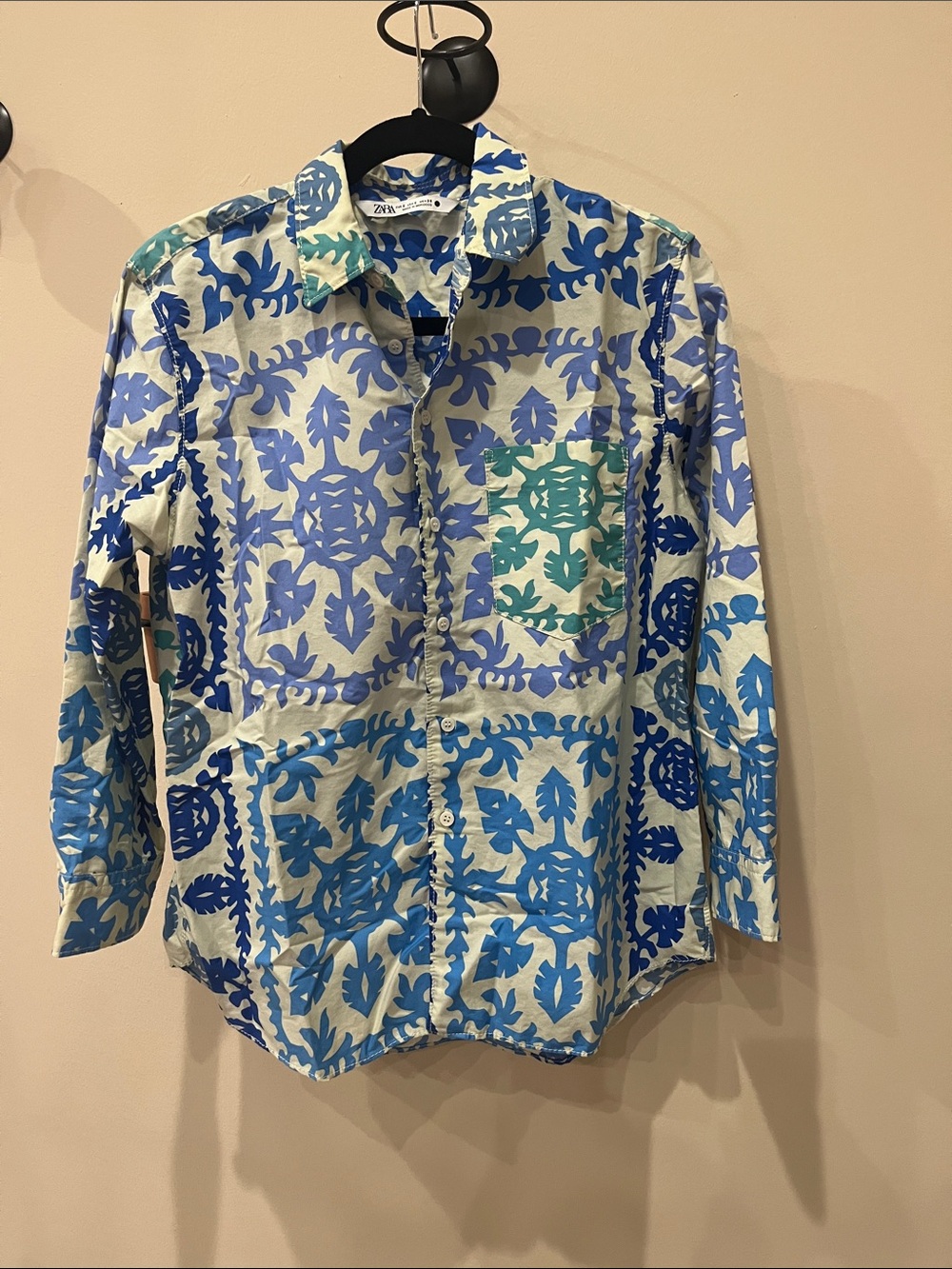 Zara Print Button-Down Shirt